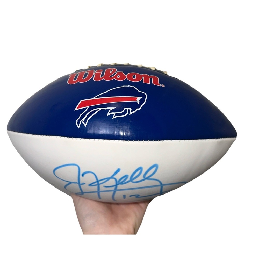 RARE‎ Buffalo Bills signed Collectible Wilson Football Jim Kelly Autographed